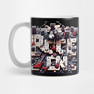 Rock On: Instruments Scrabble Tee Mug